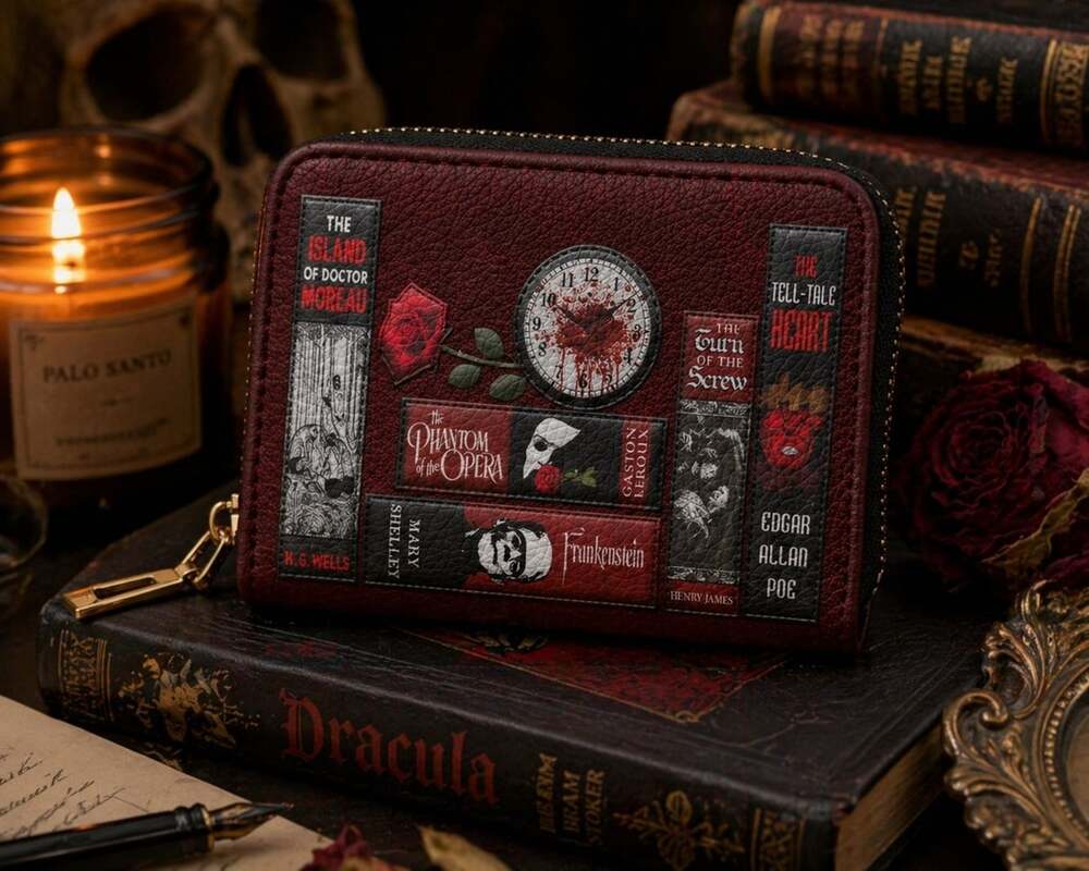 The Crimson Codex Mini Wallet Goth Horror Emo Halloween New Literature